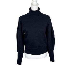AGOLDE Extended Rib Turtleneck Sweatshirt Black Sz S NWOT